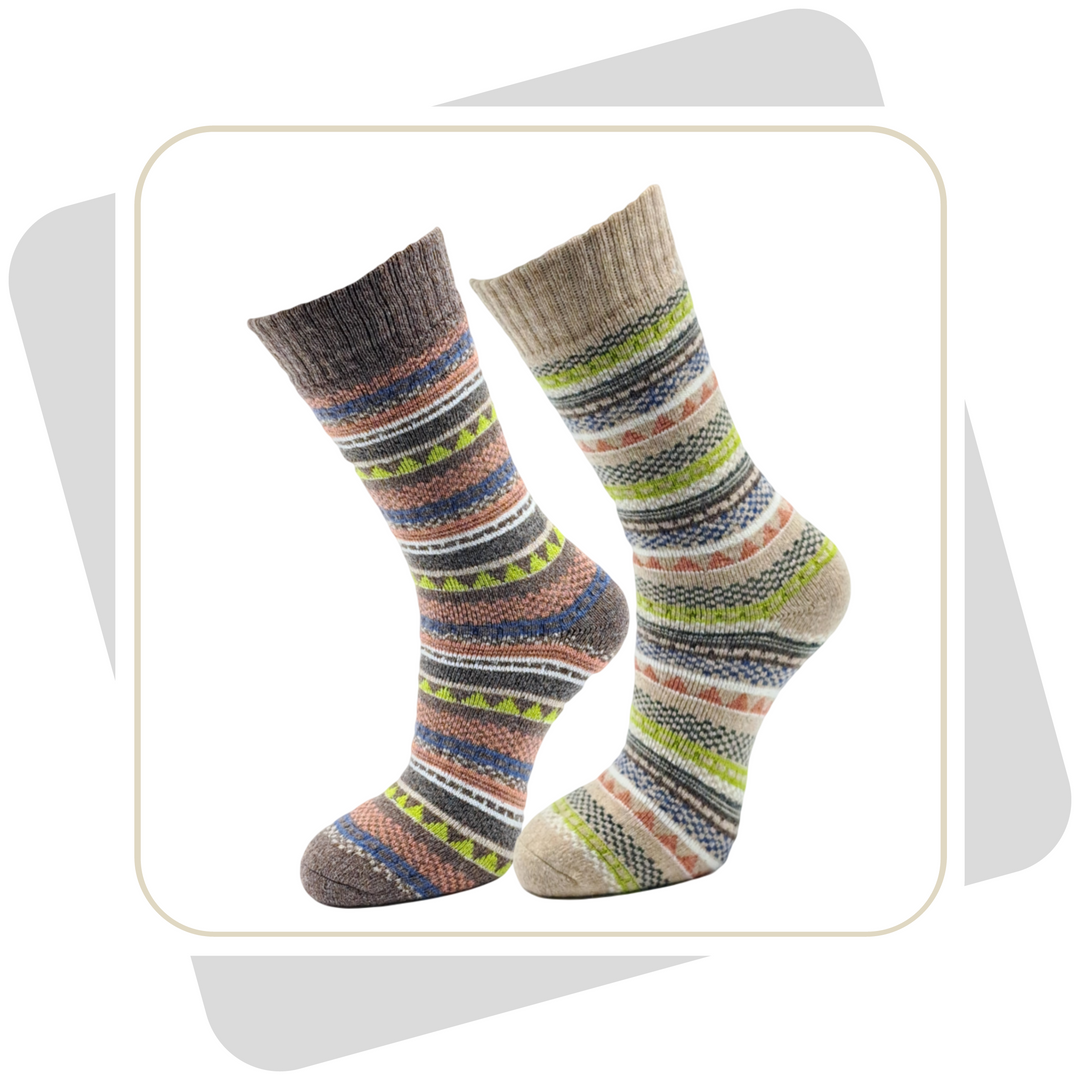 Herren Thermo Wollsocken mit Alpaka, Vollplüsch gefüttert / 2 Paar