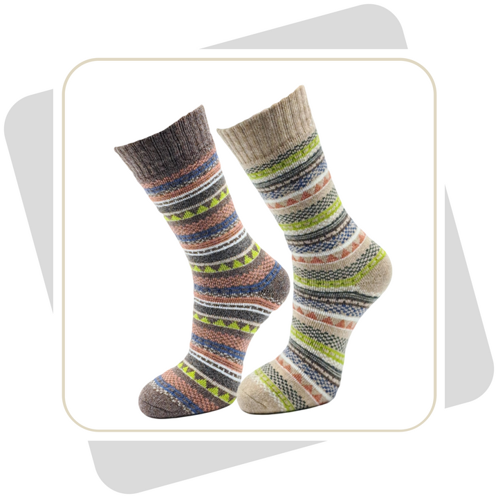 Damen Thermo Wollsocken mit Alpaka Vollplüsch gefüttert / 2 Paar