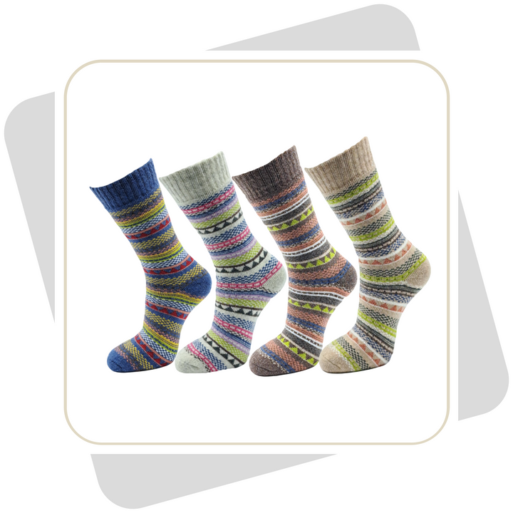 Damen Thermo Wollsocken mit Alpaka Vollplüsch gefüttert / 2 Paar