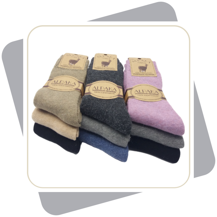 Damensocken mit Alpaka, dicke Qualität, extra soft /3 Paar