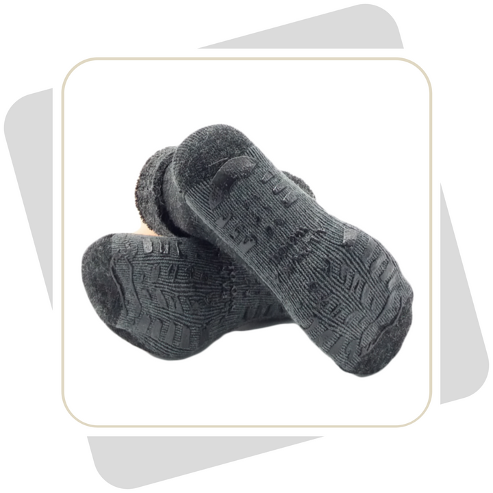 Damen Homesocks, ABS, mit Alpakawolle extra-flauschig- gefüttert \ 2 Paar