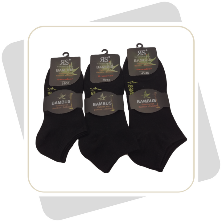 Herren Bambus Sneakersocken / 3 Paar