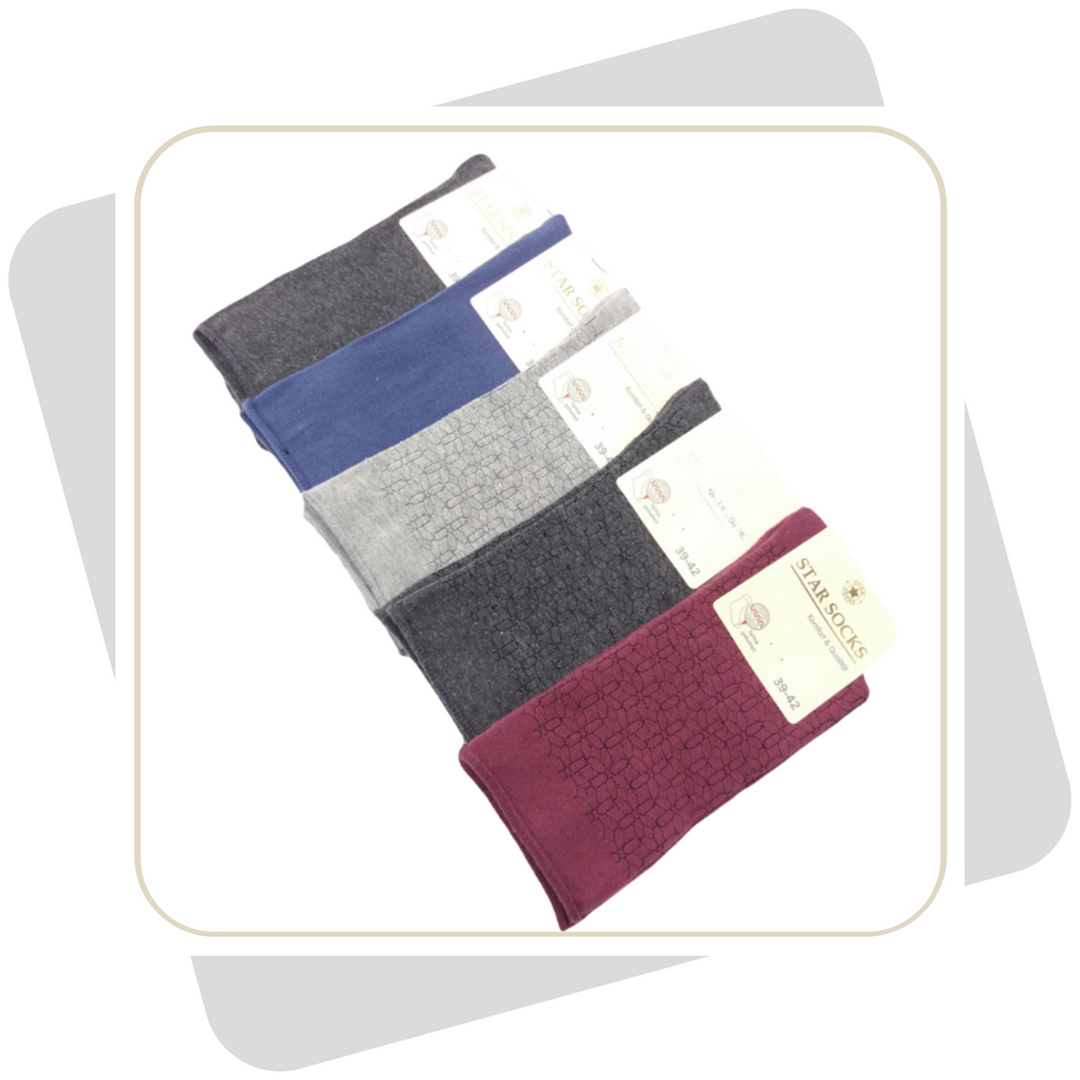 Damen Baumwollsocken mit Rollrand / 5 Paar