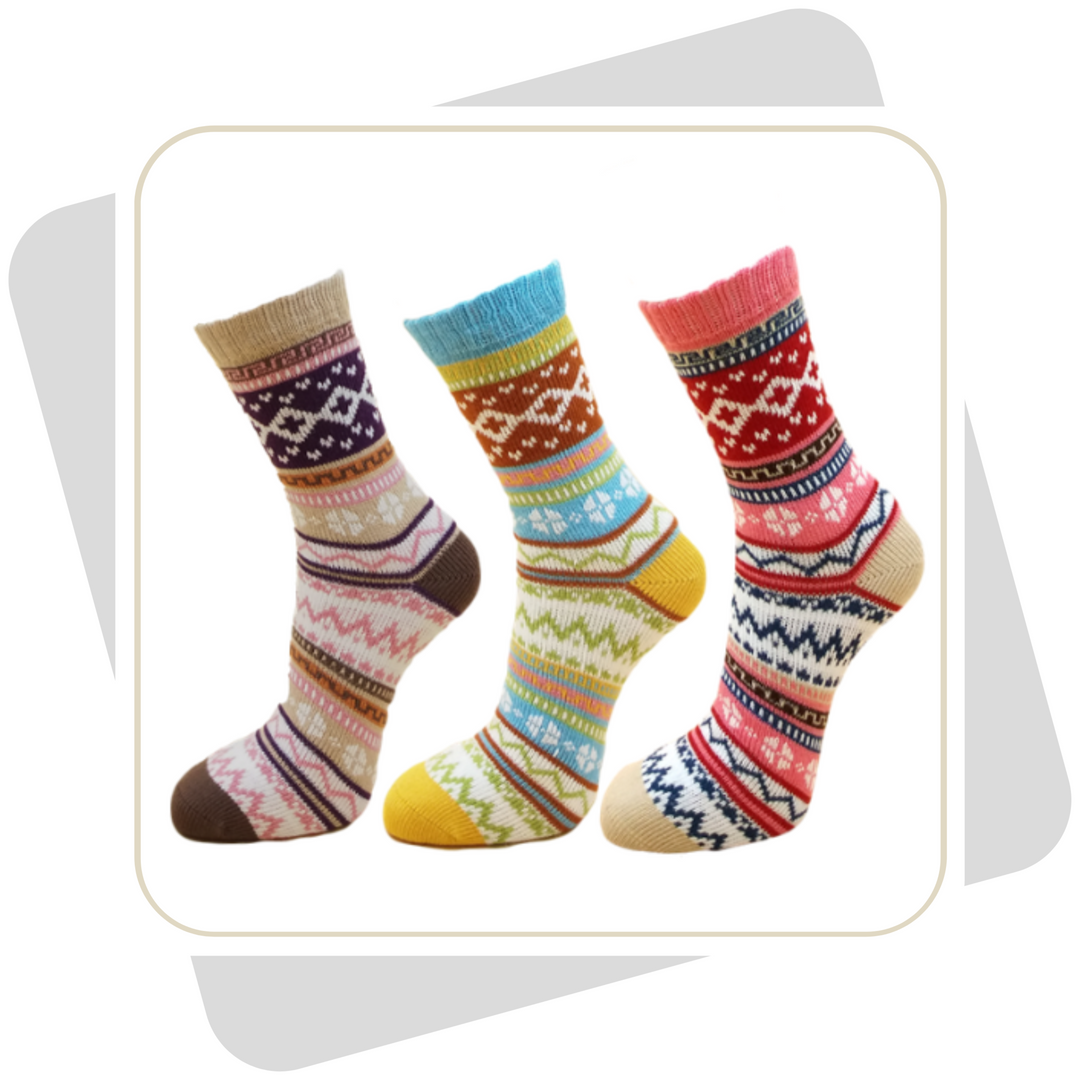 Damen Baumwollsocken, schwere Qualität / 3 Paar