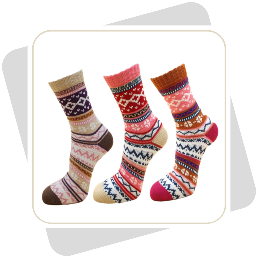 Damen Baumwollsocken, schwere Qualität / 3 Paar