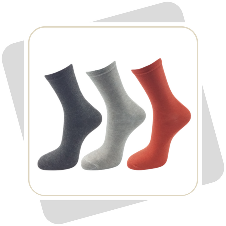 Damen Baumwollsocken mit Viskose / 3 Paar