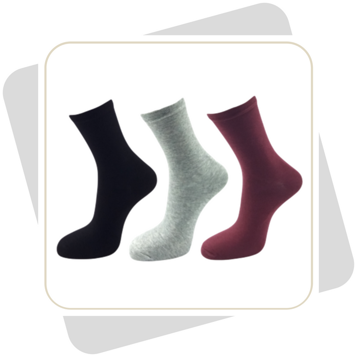 Damen Baumwollsocken mit Viskose / 3 Paar