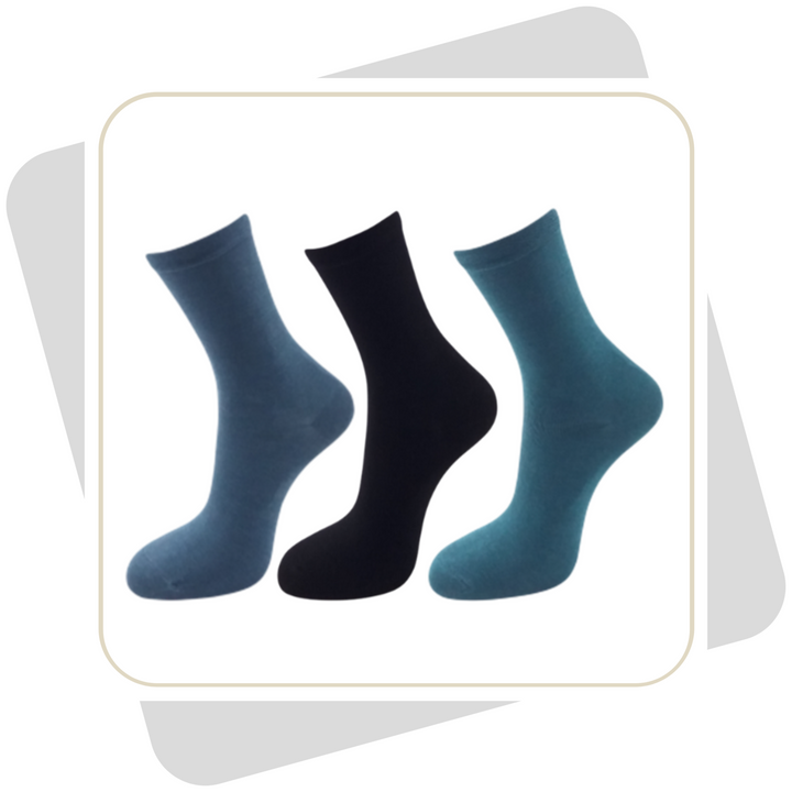 Damen Baumwollsocken mit Viskose / 3 Paar