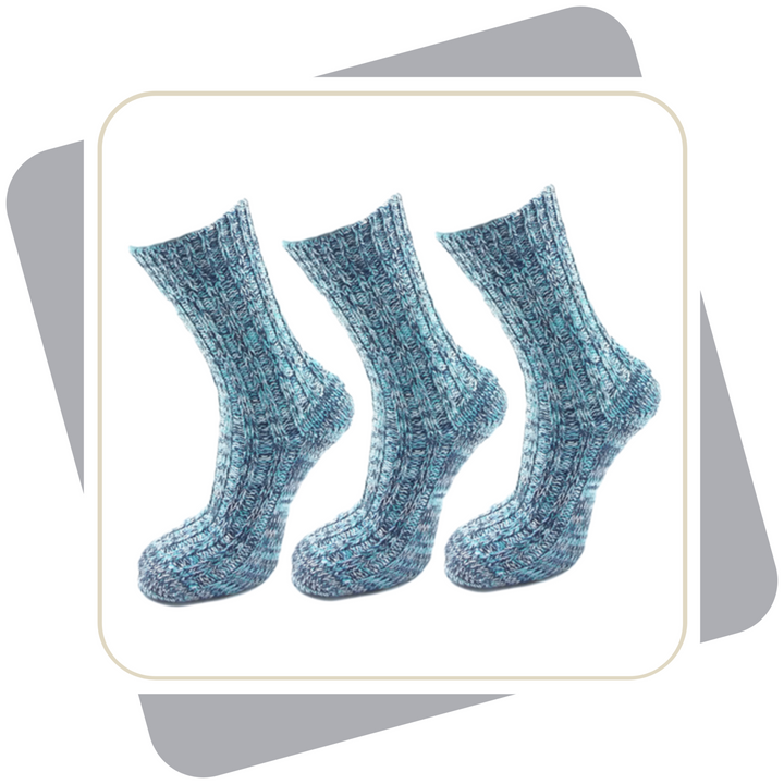 Damen Baumwollsocken, schwere Qualität / 3 Paar