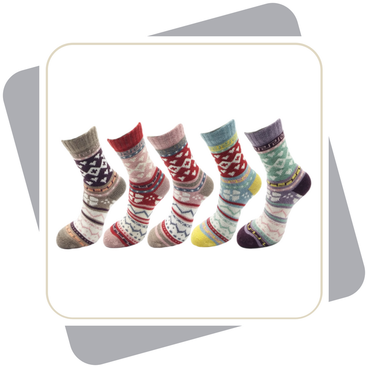 Damen Wollsocken mit Baumwolle / 3 Paar