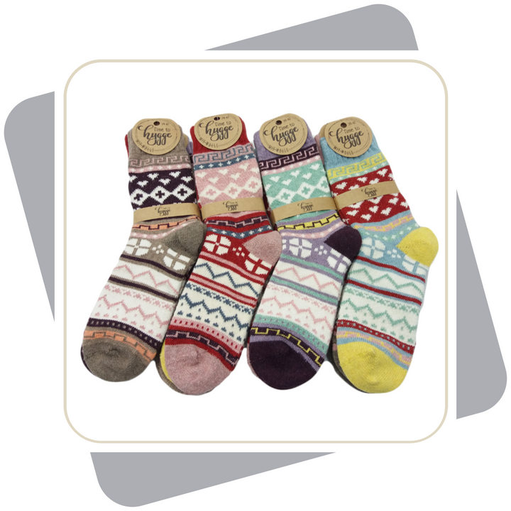 Damen Wollsocken mit Baumwolle / 3 Paar