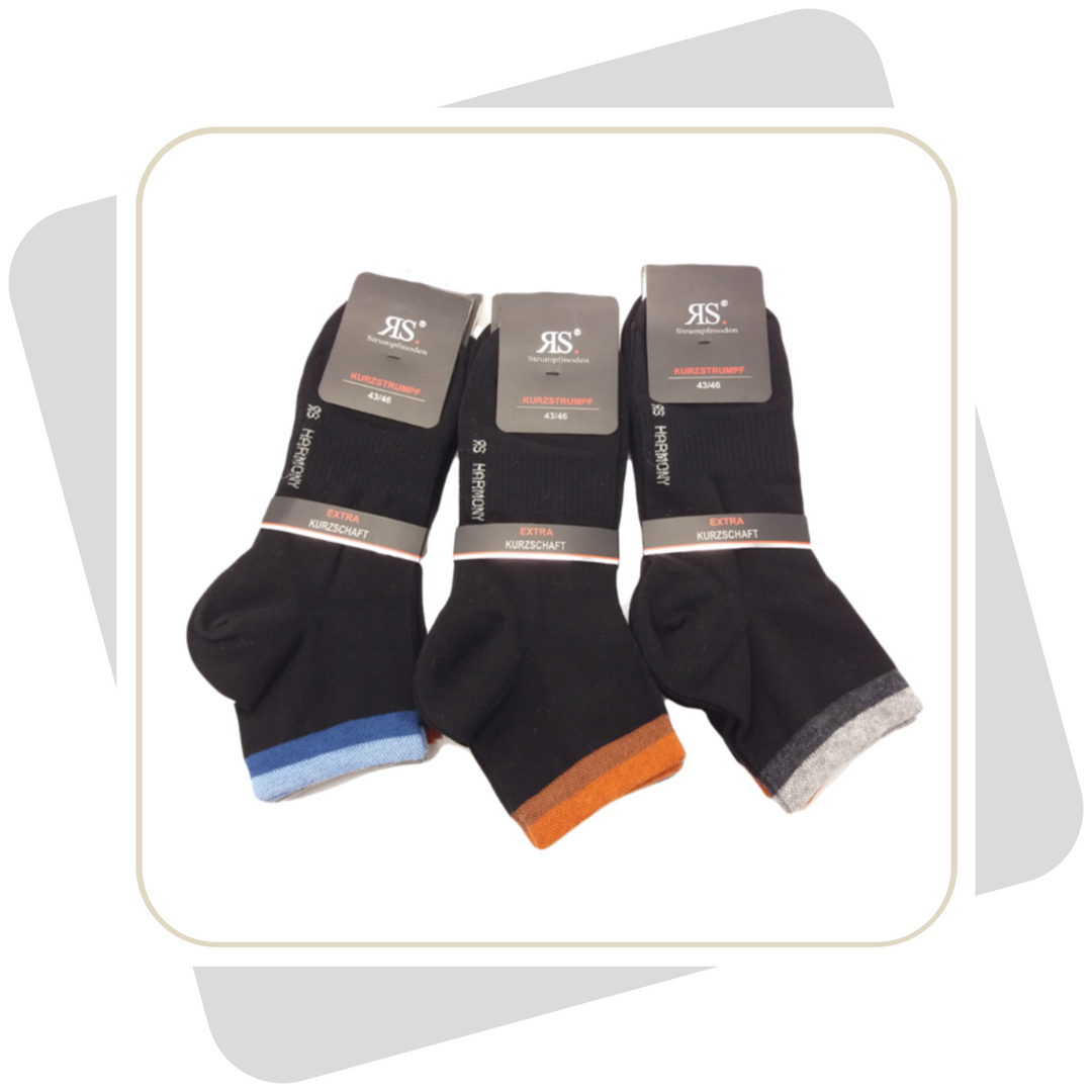 Herren Bambus Sneakersocken / 3 Paar