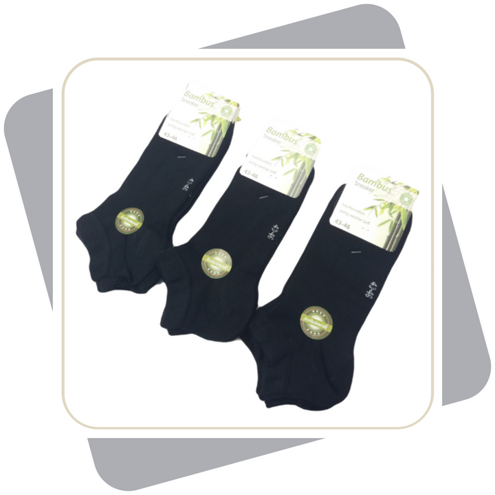 Herren Bambus Sneakersocken / 3 Paar