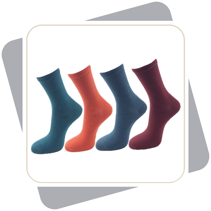 Damen Baumwollsocken mit Viskose / 3 Paar