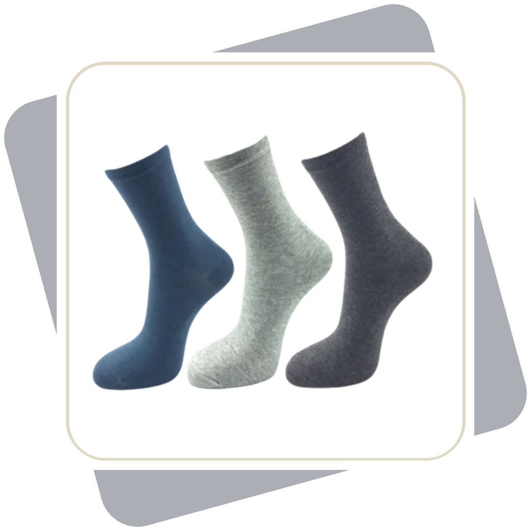 Damen Baumwollsocken mit Viskose / 3 Paar