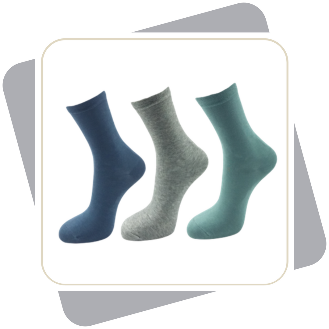 Damen Baumwollsocken mıt Viskose / 3 Paar