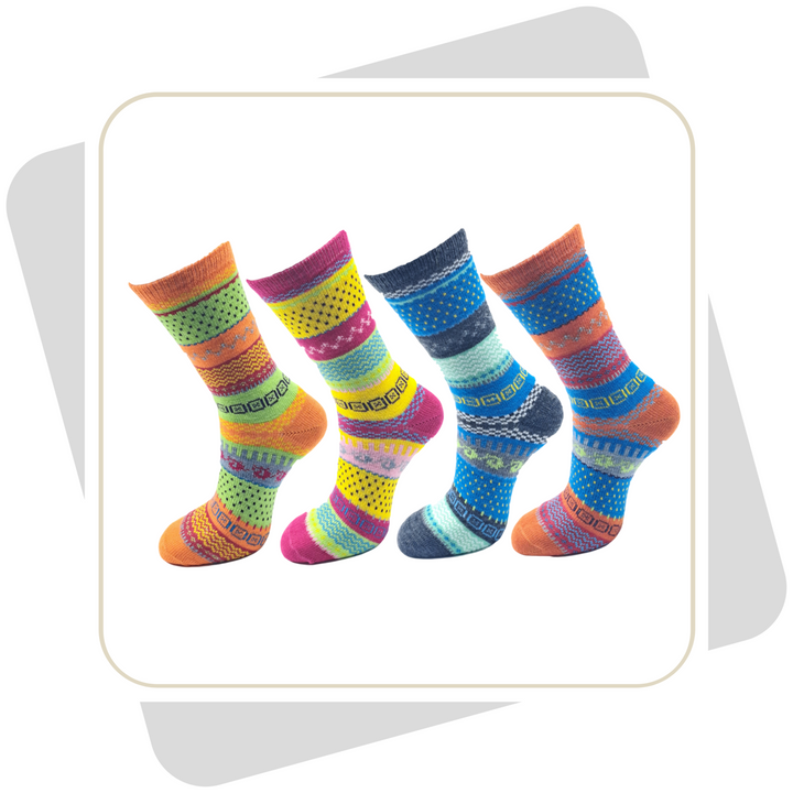 Damen Wollsocken, bunt \ 2 Paar