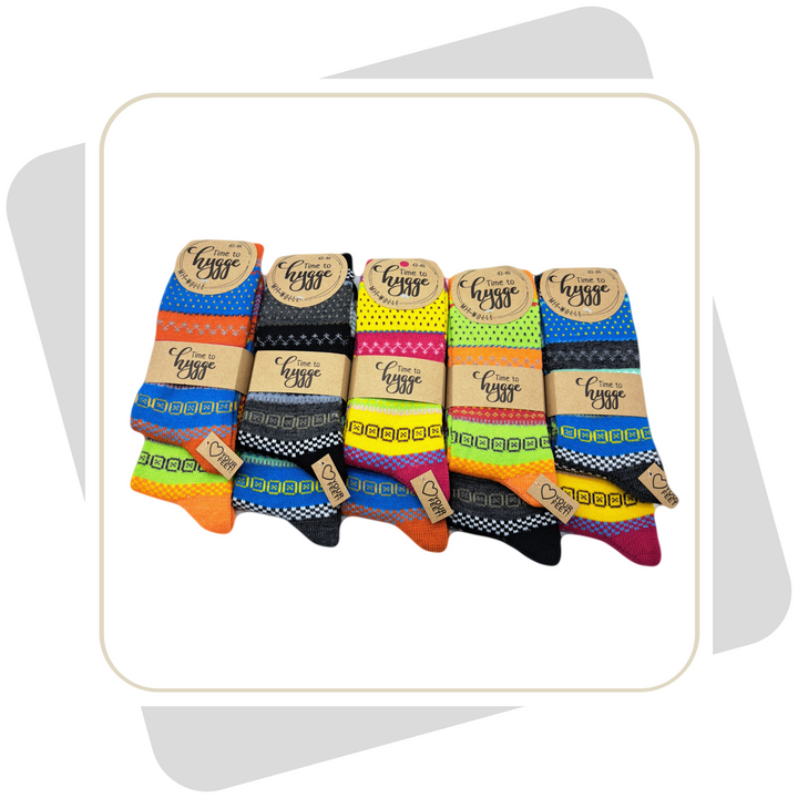 Damen Wollsocken, bunt \ 2 Paar