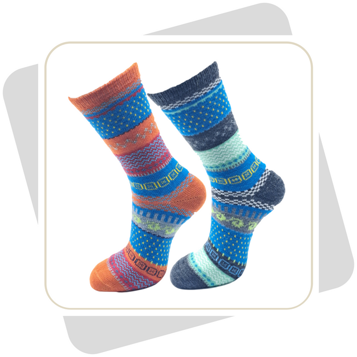 Damen Wollsocken, bunt \ 2 Paar