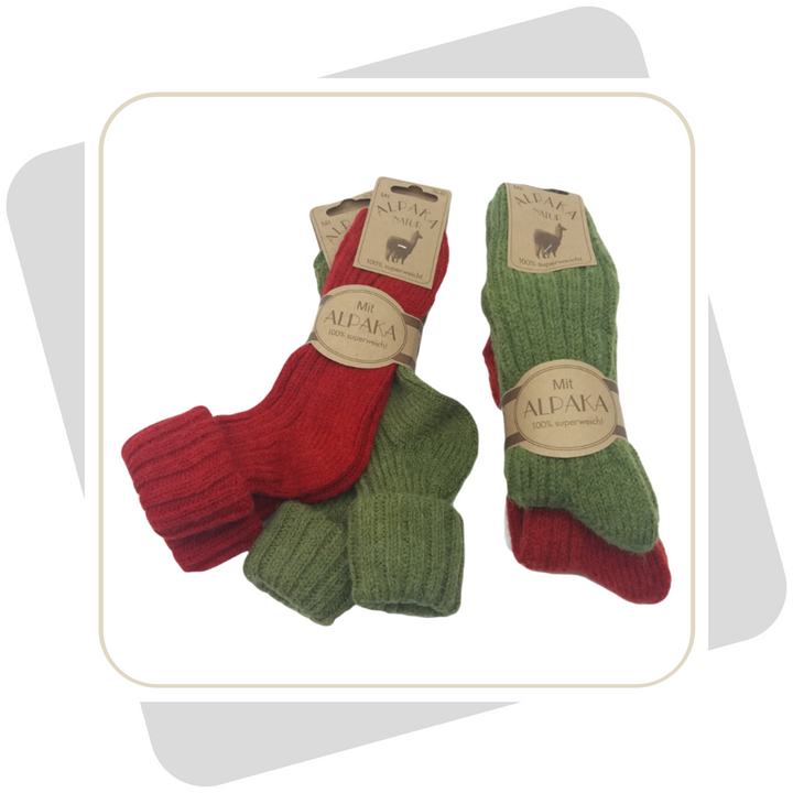 Damen Wollsocken mit Alpakawolle \ 2 Paar