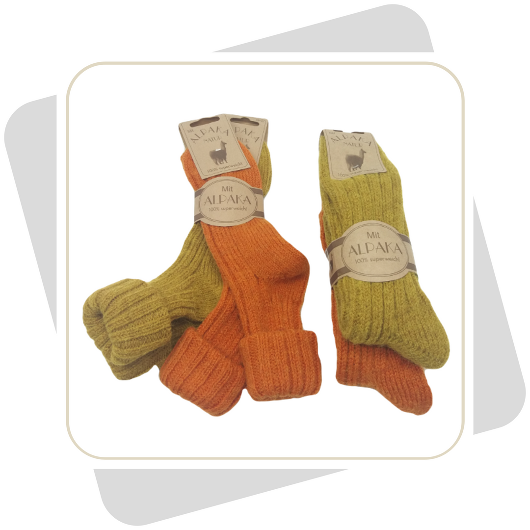 Damen Wollsocken mit Alpakawolle \ 2 Paar