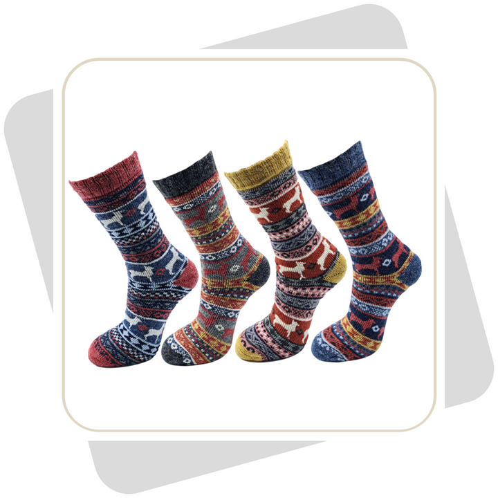 Damen Wollsocken mit Alpaka und Merinowolle, schwere Qualität \ 2 Paar