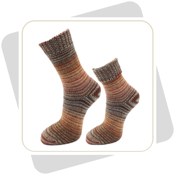 Damen Wollsocken, bunt (wie selbstgestrickt) \ 2 Paar