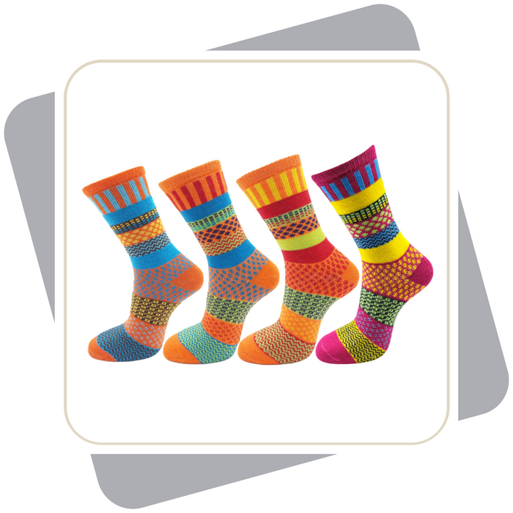 Damen Wollsocken, bunt \ 2 Paar