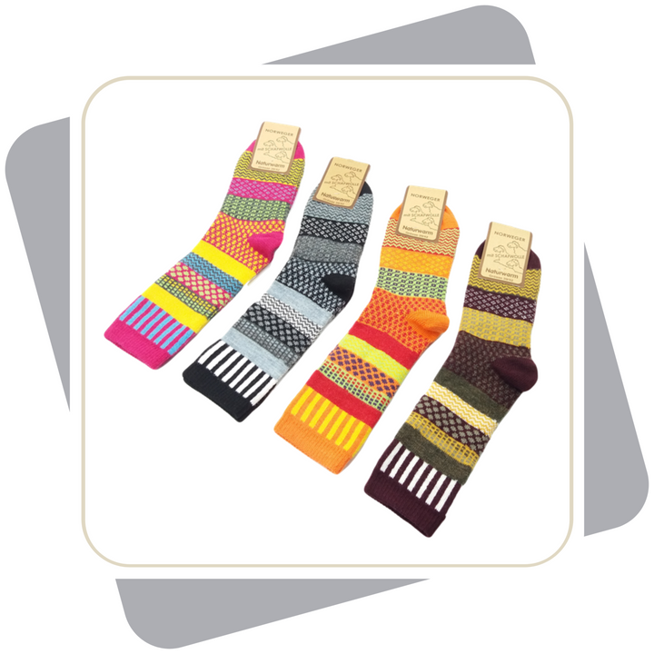 Damen Wollsocken, bunt \ 2 Paar