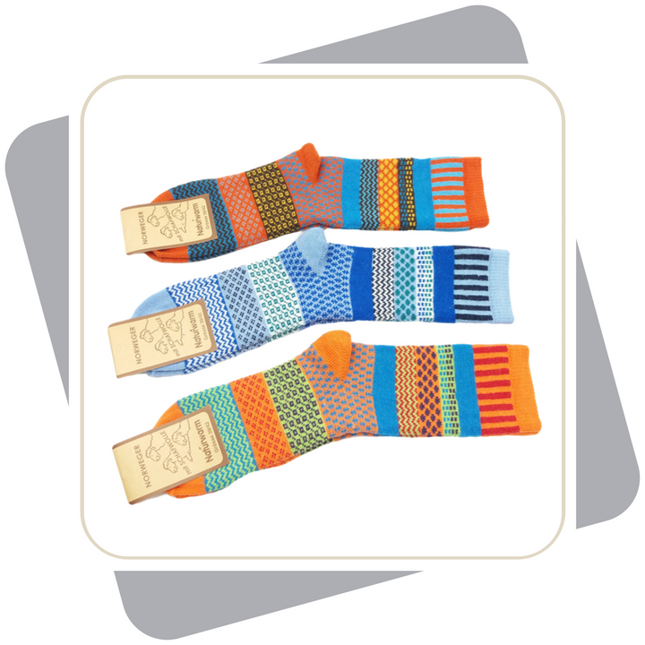 Damen Wollsocken, bunt \ 2 Paar