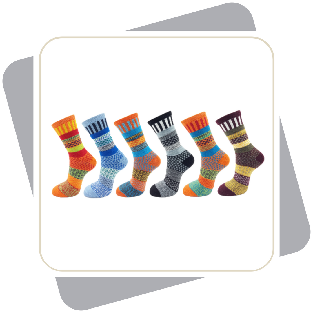 Damen Wollsocken, bunt \ 2 Paar