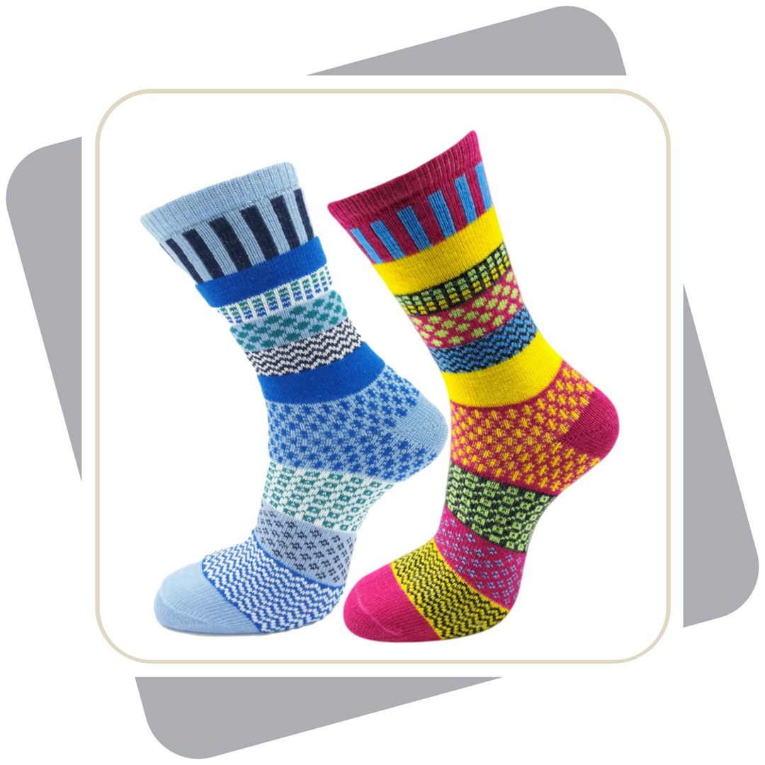 Damen Wollsocken, bunt \ 2 Paar