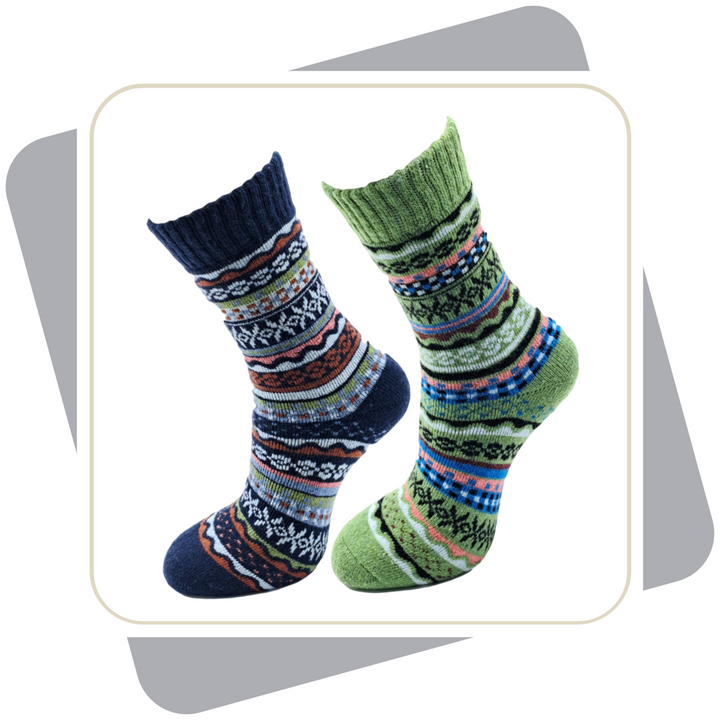 Damen Wollsocken, dicke und weiche Qualität / 2 Paar