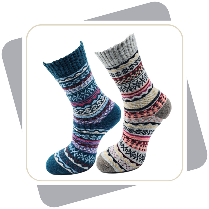 Damen Wollsocken, dicke und weiche Qualität / 2 Paar