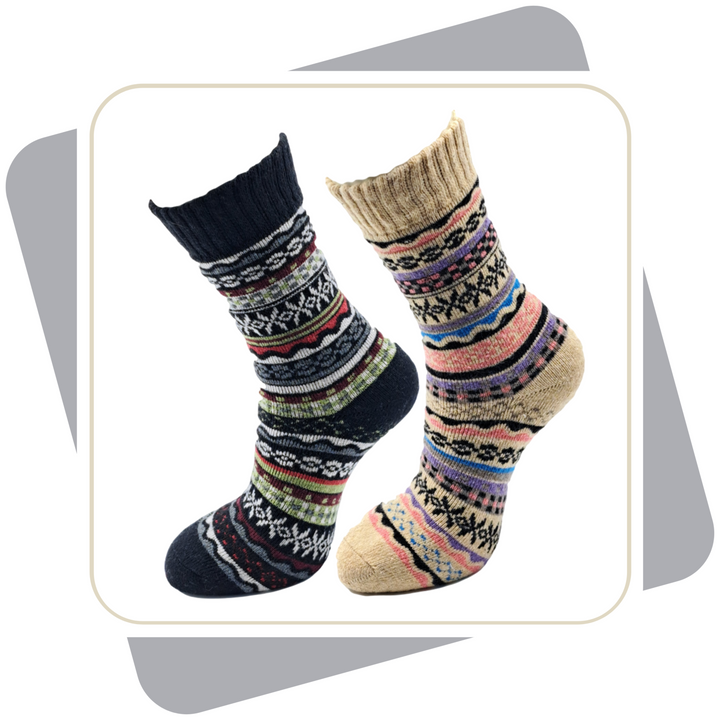 Damen Wollsocken, dicke und weiche Qualität / 2 Paar