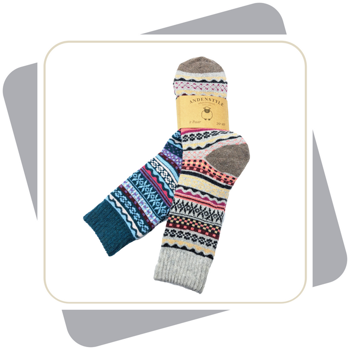 Damen Wollsocken, dicke und weiche Qualität / 2 Paar