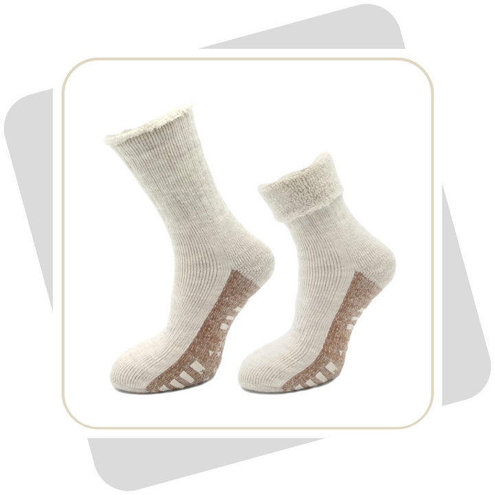 Herren Homesocks, ABS, mit Alpakawolle, extra-flauschig- gefüttert \ 2 Paar