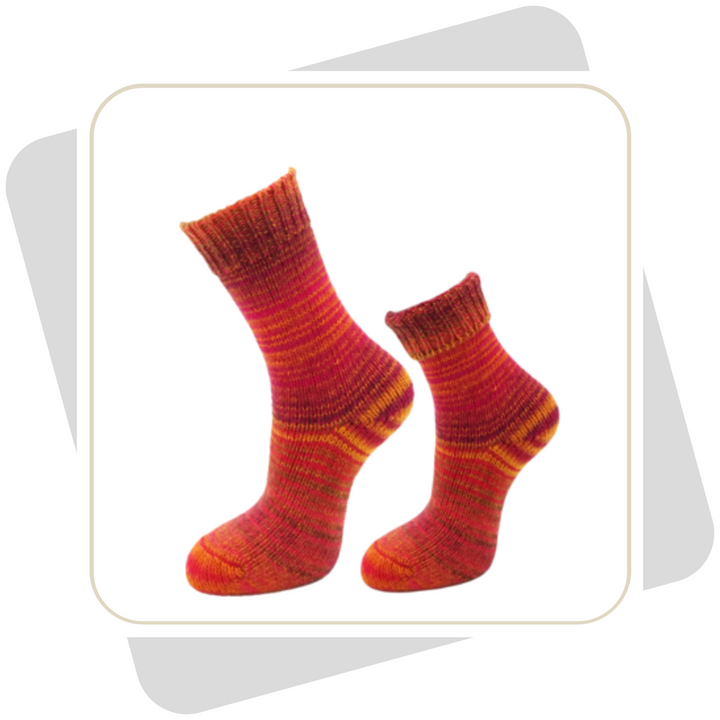 Damen Wollsocken, bunt (wie selbstgestrickt) \ 2 Paar