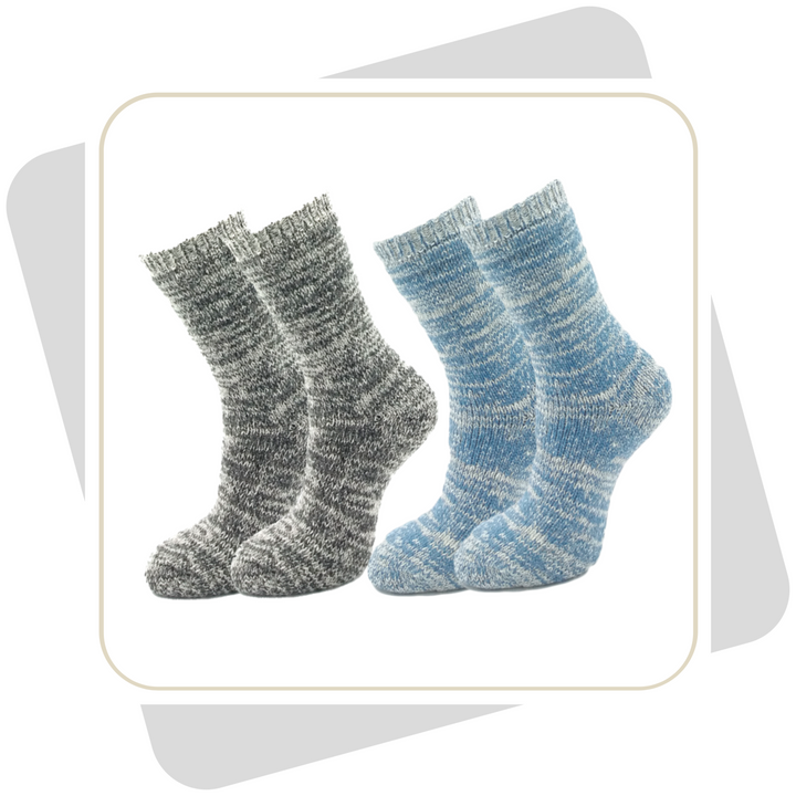 Herren Thermo, Wollsocken, innen geraut mit Umschlag / 1 Paar