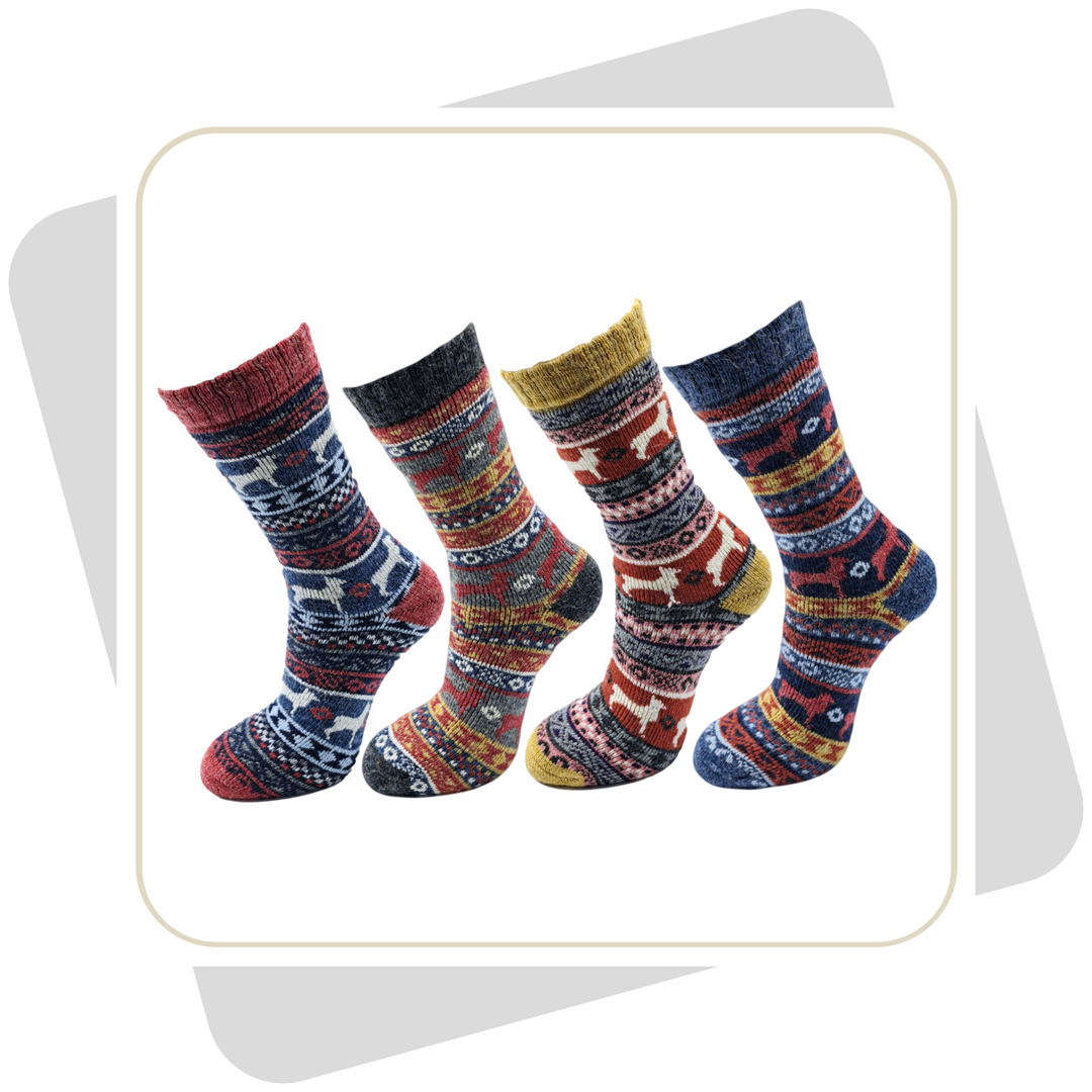 Herren Wollsocken mit Alpaka und Merinowolle, schwere Qualität \ 2 Paar