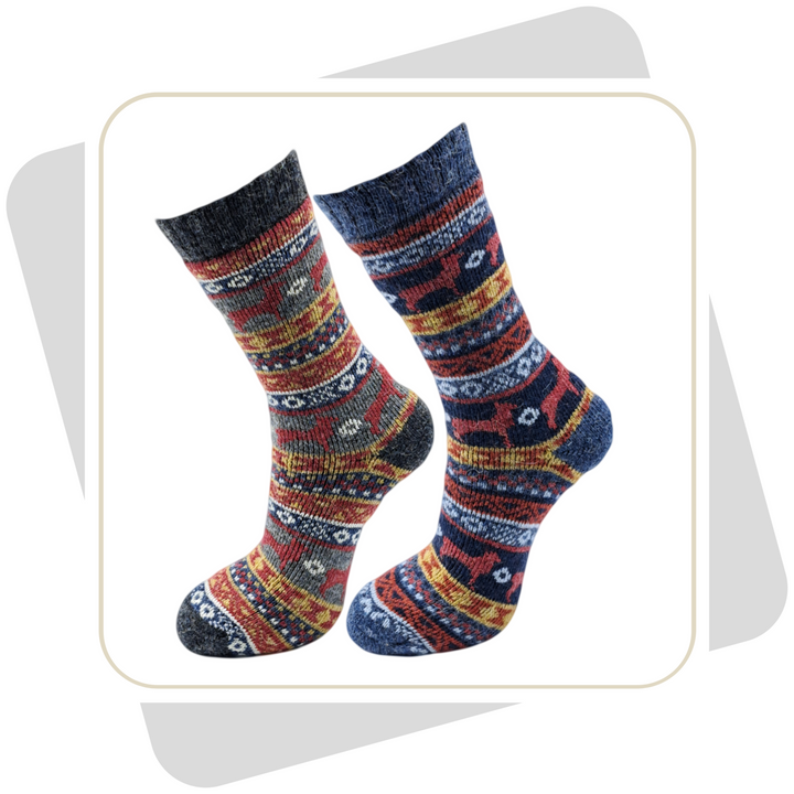 Herren Wollsocken mit Alpaka und Merinowolle, schwere Qualität \ 2 Paar