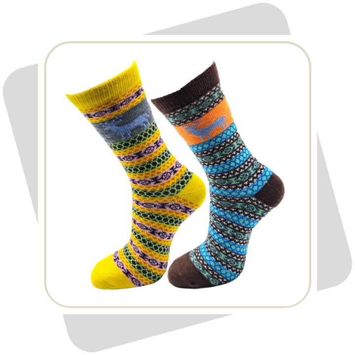 Herren Wollsocken, bunt \ 2 Paar