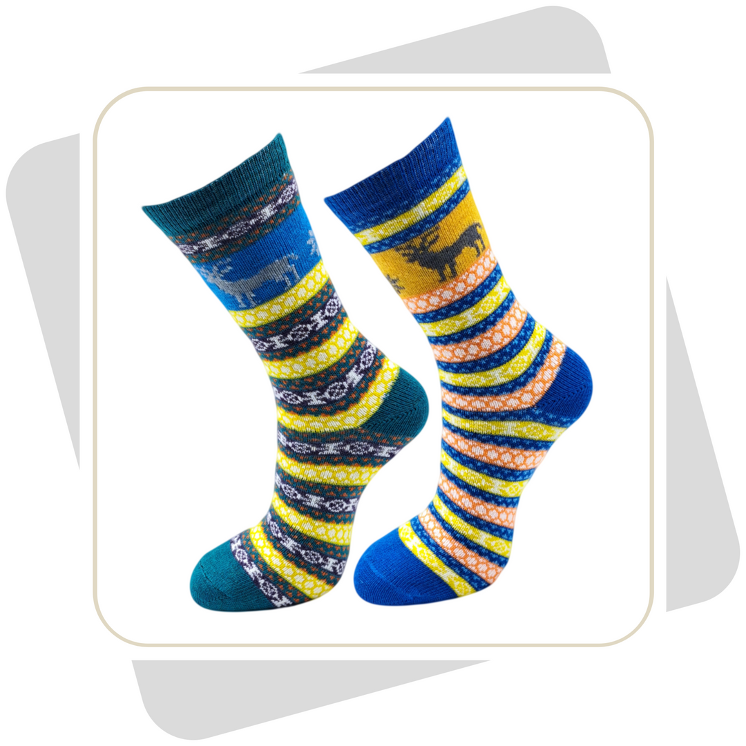 Herren Wollsocken, bunt \ 2 Paar