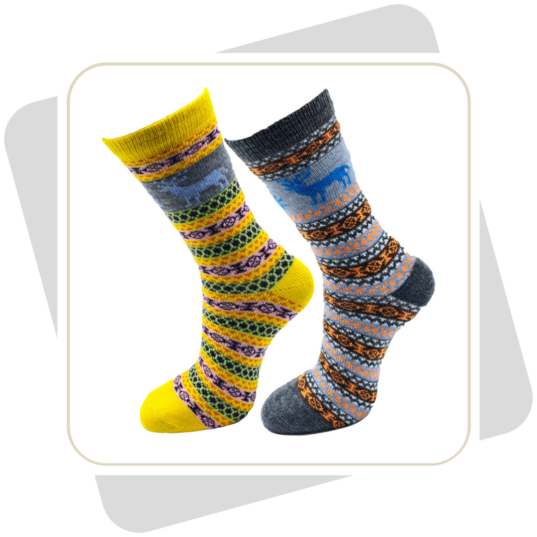 Herren Wollsocken, bunt \ 2 Paar