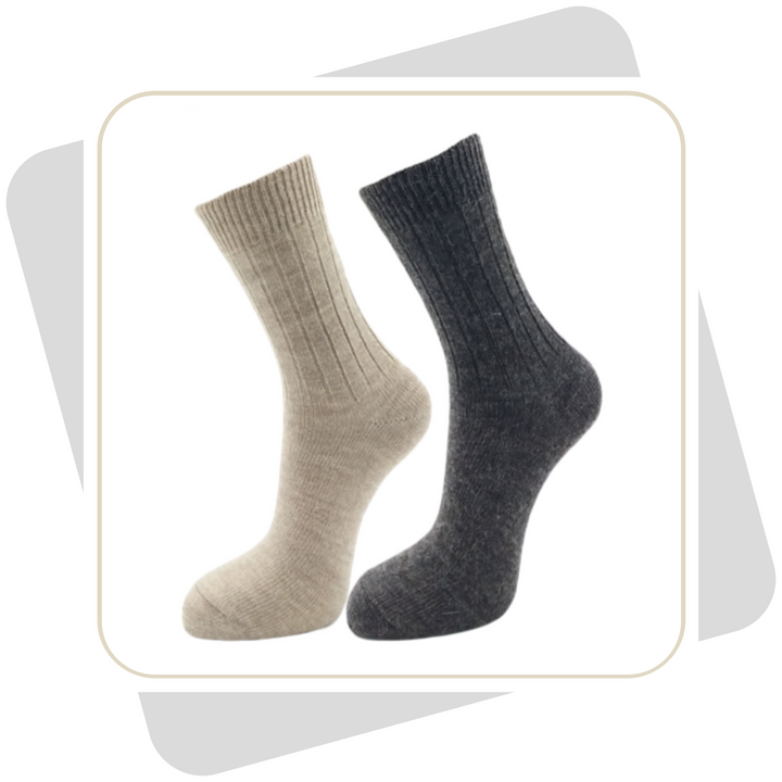 Herren Wollsocken mit Alpaka, dünne Qualität / 2 Paar