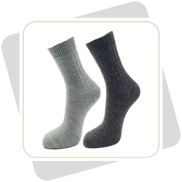 Herren Wollsocken mit Alpaka, dünne Qualität / 2 Paar