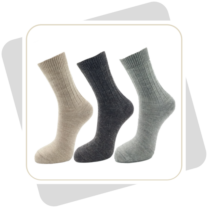 Herren Wollsocken mit Alpaka, dünne Qualität / 2 Paar