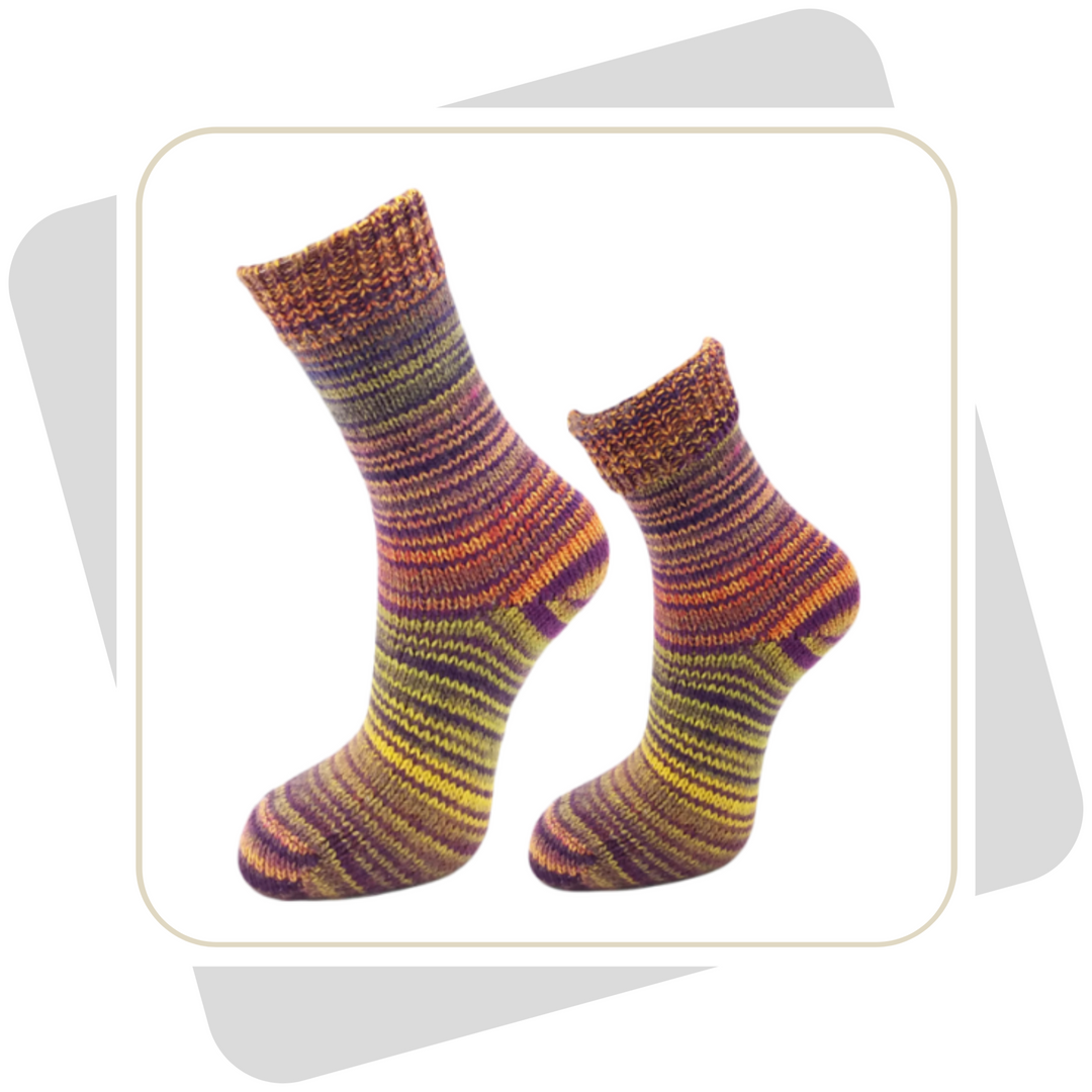 Herren Wollsocken, bunt (wie selbstgestrickt) \ 2 Paar