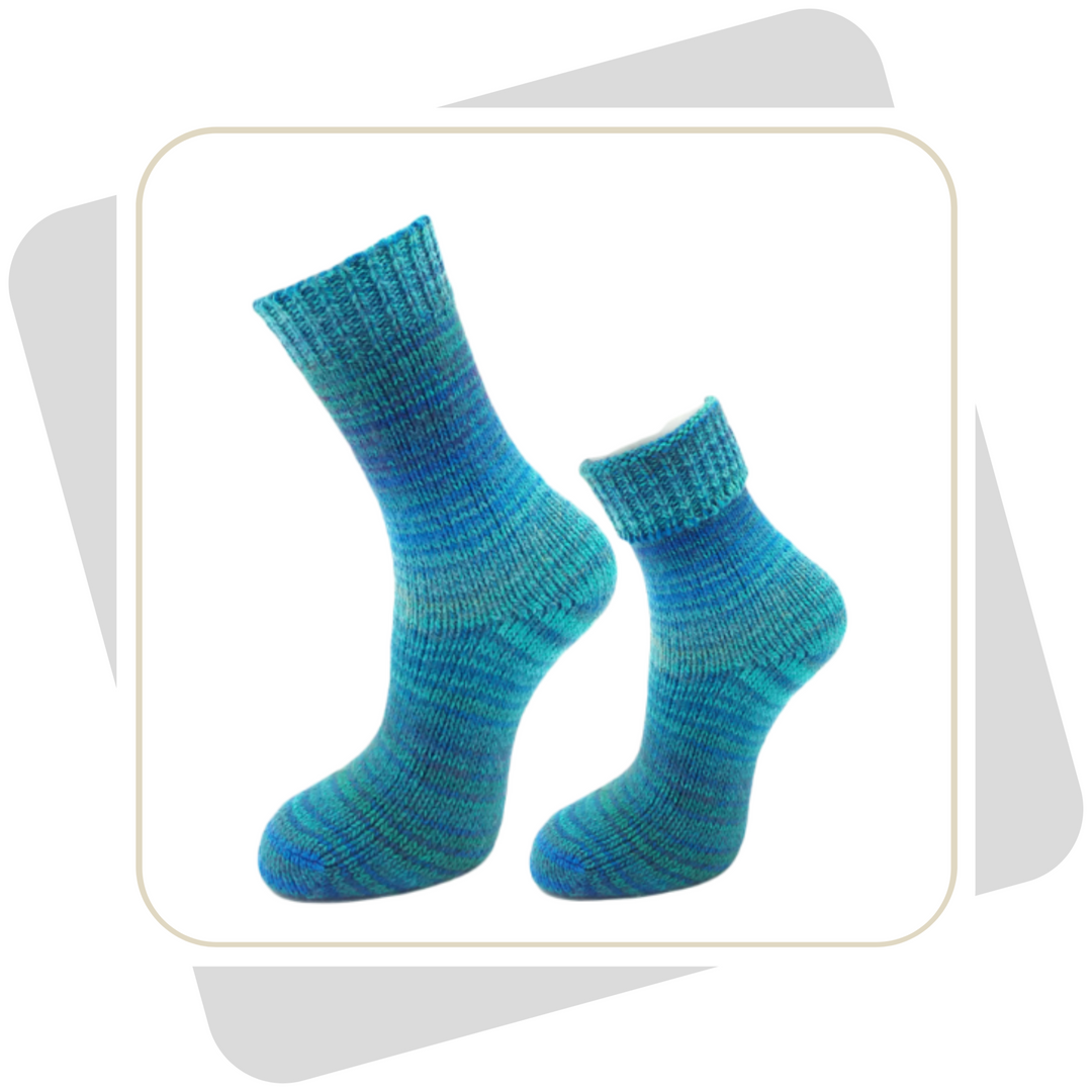 Herren Wollsocken, bunt (wie selbstgestrickt) \ 2 Paar