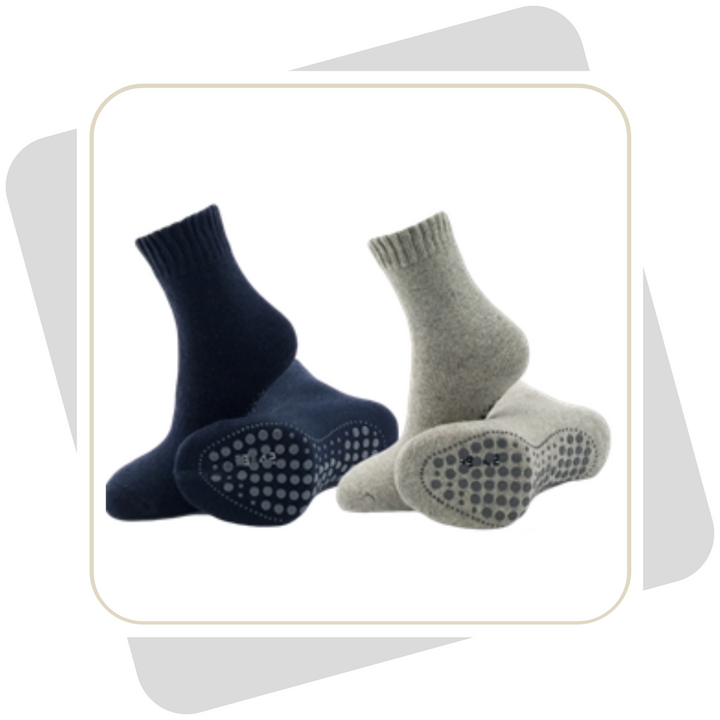 Herren Stoppersocken (ABS) mit Wolle / 2 Paar